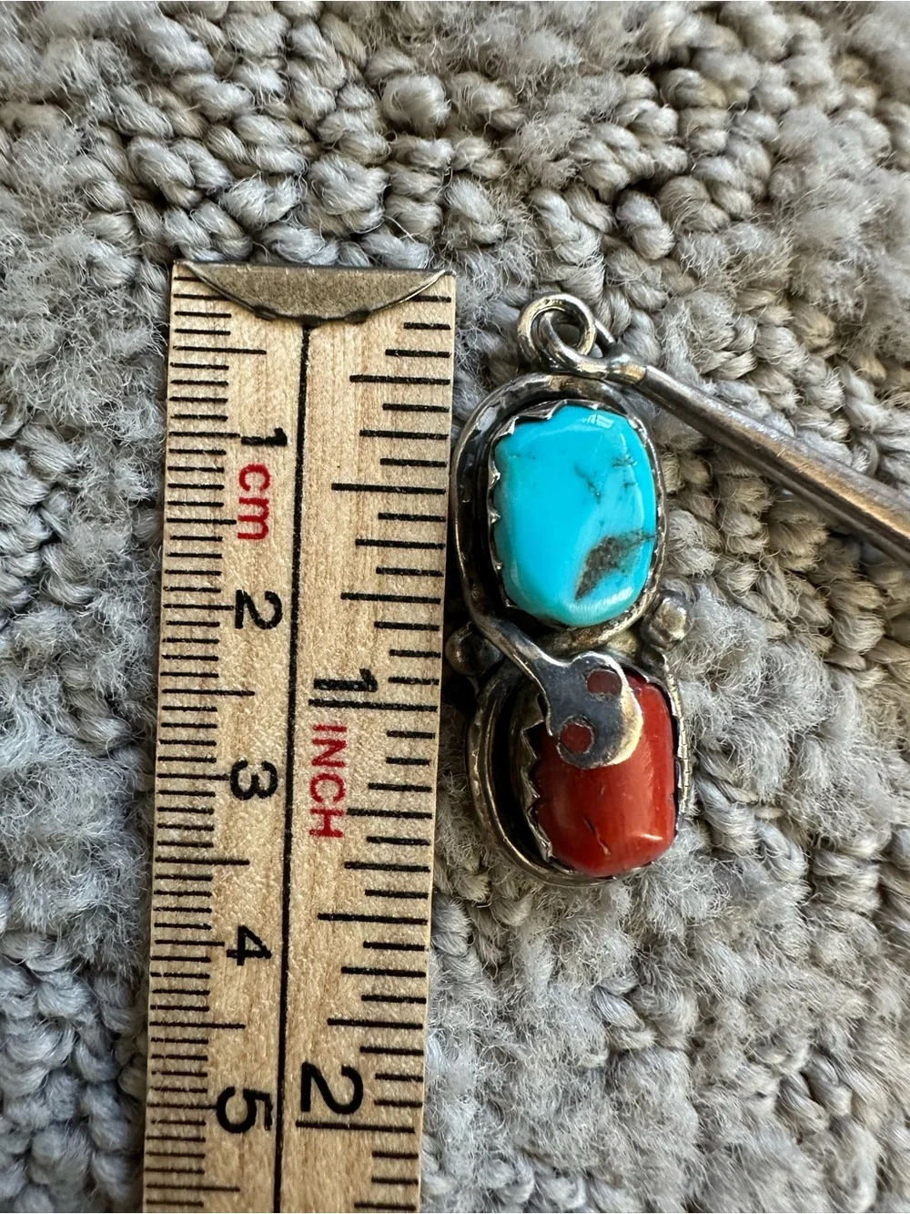 Effie Calavaza Zuni Sterling Silver Turquoise Coral Snake Bolo Tie